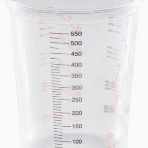 Clear Plastic Mixing Cups 600ml (50pk)