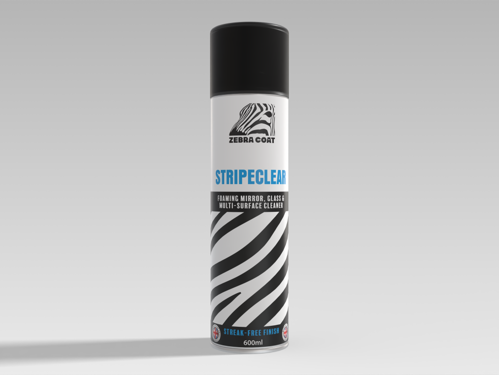 Zebra Coat StripeClean  Foaming Mirror, Glass & Multi-Surface Cleaner – 600ml